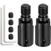 QUARKZMAN 2 Pcs Albero Motore Da 6.35mm A M10 In Acciaio 1045 Alberi Motore | Collegamento Aste, Con Viti Di Blocco E Chiave, Per Fai Da Te, Mandrini Per Lame Seghe E Mole