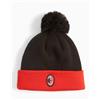 Puma Ac Milan Puma Cappello Fan Pom Beanie Rosso Nero Fan Pom Woolie Beanie Unisex