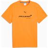 Puma Mclaren Puma T-shirt maglia maglietta Arancione Cotone Big Essentials Logo Crew