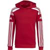 adidas Felpa Cappuccio Hoodie Ragazzi Unisex Adidas Squadra 21 Hoodie Rosso Poliestere