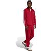 adidas Tuta Intera Completa UOMO Adidas Basic 3-Stripes Fleece Rosso Bianco