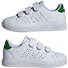 adidas Scarpe Sneakers Bambini Unisex Adidas Advantage Base 2.0 Strappi K Bianco Verde
