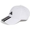 Adidas Cappello Berretto Bianco Baseball 3-Stripes Cotone