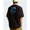 North Face T-shirt maglia maglietta UOMO The North Face Nero Liquid Box Nse Oversize SS
