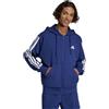 adidas Giacca felpa cappuccio UOMO Adidas Blu 3S French Terry Full-Zip Hoodie