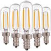 Generic 1fortunate lampadine, Confezione da 5, Lampadina a Filamento LED T25 Tubolare 2W E14 AC220V Lampada a Sospensione Lampadario retrò Lampadina