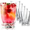 KADAX Bicchieri Trasparenti da Cocktail in Vetro, Bicchieri Highball con Profilo Alto per Long Drink, Mojito e Acqua, Tumbler Moderni (Set di 6, 245 ml)