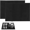 Generisch 2 tappetini scolapiatti 50 x 38 cm, in microfibra, per lavello, scolapiatti, ad asciugatura rapida e assorbente, per cucina e lavello, colore nero
