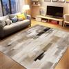 AUWUUA Tappeto soggiorno moderno astratto marrone 180x220cm Minimalismo Gradiente Texture Tappeti estetici per camera da letto Sala da pranzo Hotel Ufficio, Tappetino antiscivolo lavabile