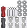 LXZNRQU Parti di ricambio for sacchetto for mocio con filtro a spazzola, compatibili con Roborock Qrevo 5AE/Curv/CurvC/Curv S5X 5A1 5XC/Edge/EdgeC/Edge S5A 5V1(24pcs)