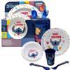 HOVUK Set per bambini, con 3 ciotole, 5 pezzi, per la colazione, adatto al microonde, con personaggi della TV, Spiderman, Avengers, Paw Patrol Pj Mask (5 pezzi)