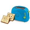 Esperanza Tostapane 2 fette con immagine e timer, sandwich cassetto raccoglibriciole blu