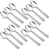 HaWare - Cucchiaino da caffè, 12 pezzi, in acciaio inox, con manico a martello, 13,6 cm, piccolo cucchiaio per casa, ristorante, cucina, design moderno e lucido, lavabile in lavastoviglie