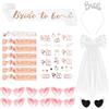 Meleager Addio al Nubilato Gadget, 7 Occhiali Cuore, 7 Bracciali Team Sposa, 1 Cerchietto Bride, 1 Fascia Bride to be, 1 Velo Sposa Addio al Nubilato, 1 Tatuaggi, Accessori Addio al Nubilato Sposa e Amiche