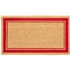 Social crazy Tappeto zerbino personalizzato - cornice rossa - cocco naturale ideale per ingressi (Cocco naturale, 90x60 cm)