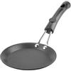 Atyhao 12cm Mini Padella tonda per friggere uova, padella modello in camicia padella per casa piccolo wok fornello pentole famiglia piccolo, nero(Electric Wood Handle)