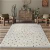 the carpet Bahar Shaggy, tappeto dal design elegante, morbido e facile da pulire, per soggiorno, colore crema, 140 x 200 cm