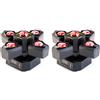 Yespick Mini Teste Mobili Luci Palcoscenico,120W LED RGBW 4 Bracci Luci Discoteca con Telecomando,Beam Moving Head Luci da Palco DMX512 Luce Stroboscopica per Festa Discoteca DJ Bar Matrimoni,2 PCS
