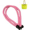 Generico 2 Pezzi Sostituzione Manici per Borsa da Spiaggia, per Classic O Bag Manici Lunghi Ricambio Maniglia Corda, Manici per Borse Uncinetto, per Manici Borsa O Bag Accessori 65 cm (Rosa)