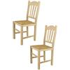 t m c s Tommychairs - Set 2 sedie modello Silvana per cucina bar e sala da pranzo, robusta struttura in legno di faggio levigato, non trattato, 100% naturale e seduta in paglia