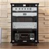 Valdoza Rack Audio Mobile Con Ruote Universali, Mobiletto Rack Per Stereo, Mobile Per Stereo Hifi Chiuso, Mobile Hifi Legno, Mobile Hifi Con Ruote Adatto Per Lettori DVD/Console Di Gioco/Accessori TV(Black,H8