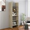 IBUQDDV Librerie Scaffale Salvaspazio Mensole Cameretta Mobiletti Bagno Salvaspazio Libreria Rovere Sonoma 60x35x180 cm in Legno Multistrato per Ufficio Soggiorno Sala Studio Camera Da Letto