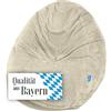 Bruni Classico Cord M in Beige - Grande Pouf da interno con fodera interna e imbottitura, prodotto in Germania