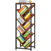 IBUYKE Libreria ad Albero a 9 ripiani,Libreria in Legno,Marrone TBC002H | Libreria Verticale per Libri/CD/Film Scaffale ad Albero per Camera da Letto Soggiorno Ufficio Domestico