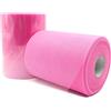JZK 15 cm x 90 m Rotolo Tessuto Tulle Rosa per Fare Gonna Tavolo Tulle Bambina tutù PON PON Fiocco, per confezionare bomboniere Confetti, Decorazioni Matrimonio Festa Compleanno