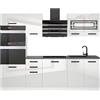 B BELINI GROUP Belini cucina 240 cm Tracy, senza piano di lavoro, bianco lucido