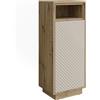 Vicco mobiletto bagno Beatrice, Cachemire/Rovere artigianale, 38 x 93 cm