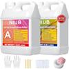 NIUB Silicone per Stampi, 10A Gomma Siliconica per Stampi, 4,2KG Silicone Liquido per Stampi, Silicone per Stampi da Colata, Silicone Alimentare per Stampi, Silicone Alimentare per Stampi