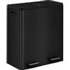 IDMarket - Bidone da cucina a selezione selettiva 2 x 30L nero 2 secchi estraibili e pedali in metallo
