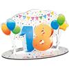 PuntoCasaStore Centrotavola Maxi Scritta in Legno per Eventi Speciali Decorazione Festa Tavolo Torta Idea Regalo per Party Accessori Celebrazioni (18 Anni Diciottesimo Compleanno 35x23 cm)