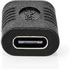 NEDIS CCGP64900BK - Adattatore USB 3.2 Gen 2, presa USB-C™, presa USB-C™, 10 Gbps, nichelato, colore: Nero