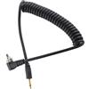 Adfaga Cavo di sincronizzazione PC professionale da 2,5 mm a maschio Flash Cavo di prolunga a spirale con bloccaggio a vite per accessori fotografici da studio con flash per fotoca