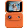 Wablissia Action Cam 4K con fotocamera per vlogging con schermo a flip, videocamera sportiva con montaggio sul petto, registratore avventura impermeabile, fotocamera per casco da moto, videocamera subacquea
