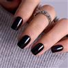 Nymora 32 Stück Kurze Quadratische Press On Nails Schwarz - Künstliche Nägel zum Aufkleben mit Kleber & Nagelfeile - Fake Nägel Kunstnägel Kurz für Frauen