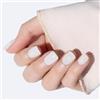 Nymora Fake Nägel - 24 kurze quadratische Press On Nails kurz, Weiß - Künstliche Nägel mit Kleber & Nagelfeile, Press On Nails Short für Nagelkunst