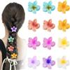 Alaoo 12 Pezzi Fiore Mollettoni Capelli Donna, Pinze per Capelli Fiori Clip Artiglio, fermagli per capelli plumeria, Ciappo per Capelli Antiscivolo, Adatto a donne e ragazze con vari tipi di capelli