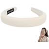 Vidsmow 3 cm Cerchietto Capelli Donna Larga Bianco, Fascia Elegante e Minimalista per Capelli, Accessorio Versatile Adatto a Tutte le Età e Tipi di Capelli, Perfetto per Acconciature Quotidiane e Occasionali