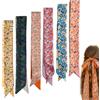 Aribliseza foulard di seta per capelli, 6 pezzi fazzoletti moda per donne, versatile sciarpa boho di seta per capelli, collo, polso e borsa, sciarpa di raso per donne
