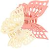 WOONEKY Set 2 Fermagli per Chioma Farfalla Opachi Grandi 14cm, Clip Resistenti per Chioma Lunghi e Corti da Donna e Ragazza, Accessori Estivi per Feste, Cerimonie e Uso Quotidiano