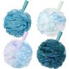 Alaoo 4 Pezzi Spugna Doccia, 75g Spugna a Rete Esfoliante, Tessuto a Rete Palla Doccia, Facile da Schiumare, Unisex, Utilizzato per L'esfoliazione Del Corpo o Per il Massaggio(Set Colorato)