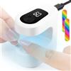 Alaoo Mini Lampada UV Unghie,5W Lampada per Unghie Gel Asciugatura Rapida, Lampada Portatile per Nail Art con Display Digitale, Lampada Unghie Piccola Per la Nail Art in Gel, Manicure con un Solo Dito