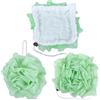 RUGBOL Spugna da bagno 2 in 1, spugna da doccia in luffa, scrunchies da bagno, scrub e pulizia - scrub per il corpo da usare sotto la doccia per uomini e donne, articoli da bagno (verde)