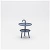 STONES HOME FURNITURE Stones, Tavolino da Esterno a 2 Altezze, Tavolino Salotto Portaoggetti per Camera da Letto e Soggiorno, Modello Sunny, Colore Grigio, 41 x 41 x 55 cm