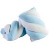 Generico Marshmallow Treccia Multicolore Senza Glutine, 1 kg, per Compleanni, Battesimi, Nascite ed Eventi (Bianco Azzurro)