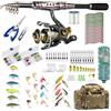 Dr.Fish Canna da pesca e mulinello Combo 125 pezzi telescopico Spinning Pole Reel Gear Equipment Set per adulti Pieghevole Viaggio Set completo da pesca da uomo Starter Acqua Dolce Salata 2,1 m