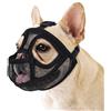 Hjumarayan Museruola corta per cani Bulldog francese - La parte anteriore estesa permette di bere e di uscire la lingua | Anti morso e anti spavenging | Ideale per toelettatura veterinario a passeggio (nero XXS)